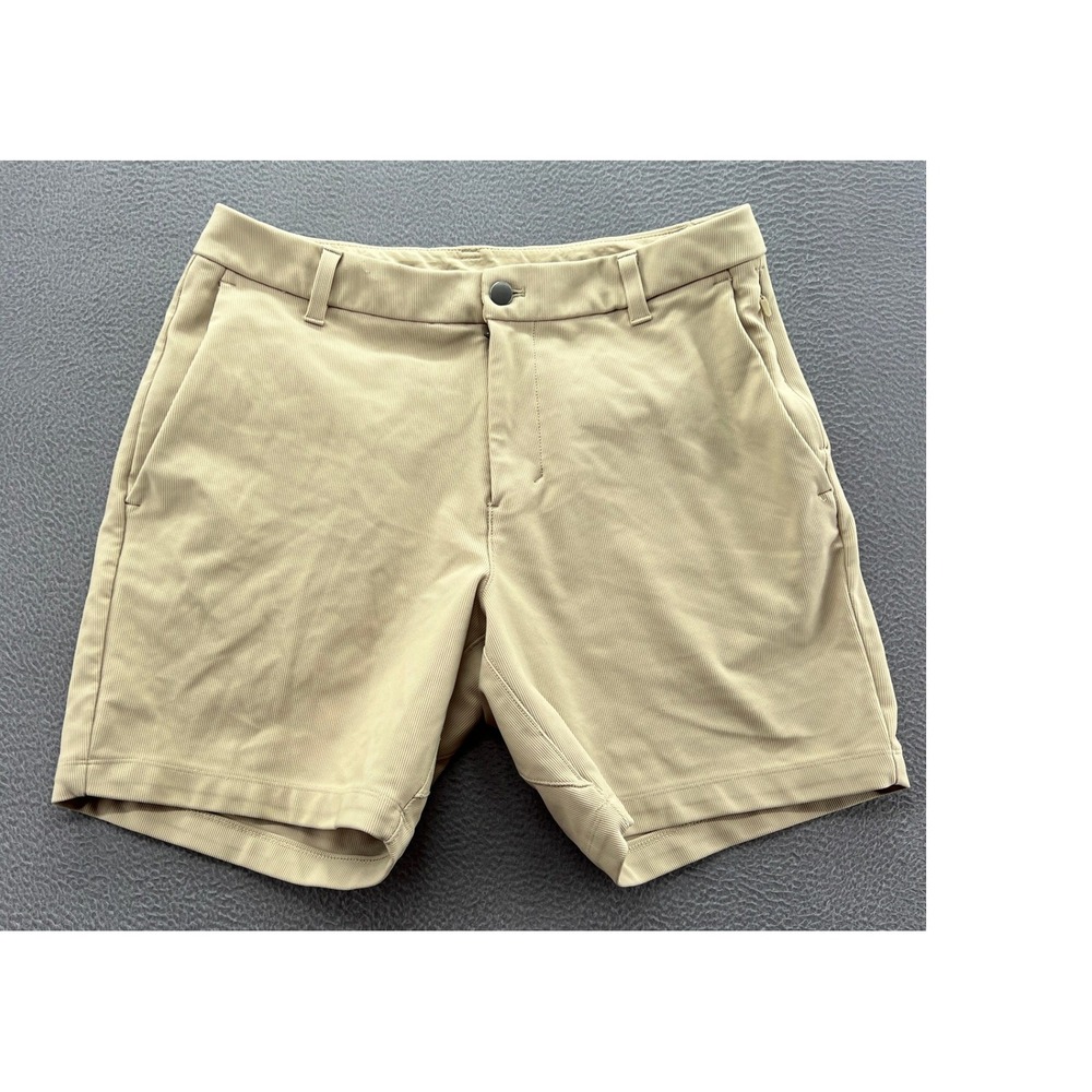 Lululemon Commission Shorts Mens 32 Classic LM7B41S Tight Corduroy Tan 7"